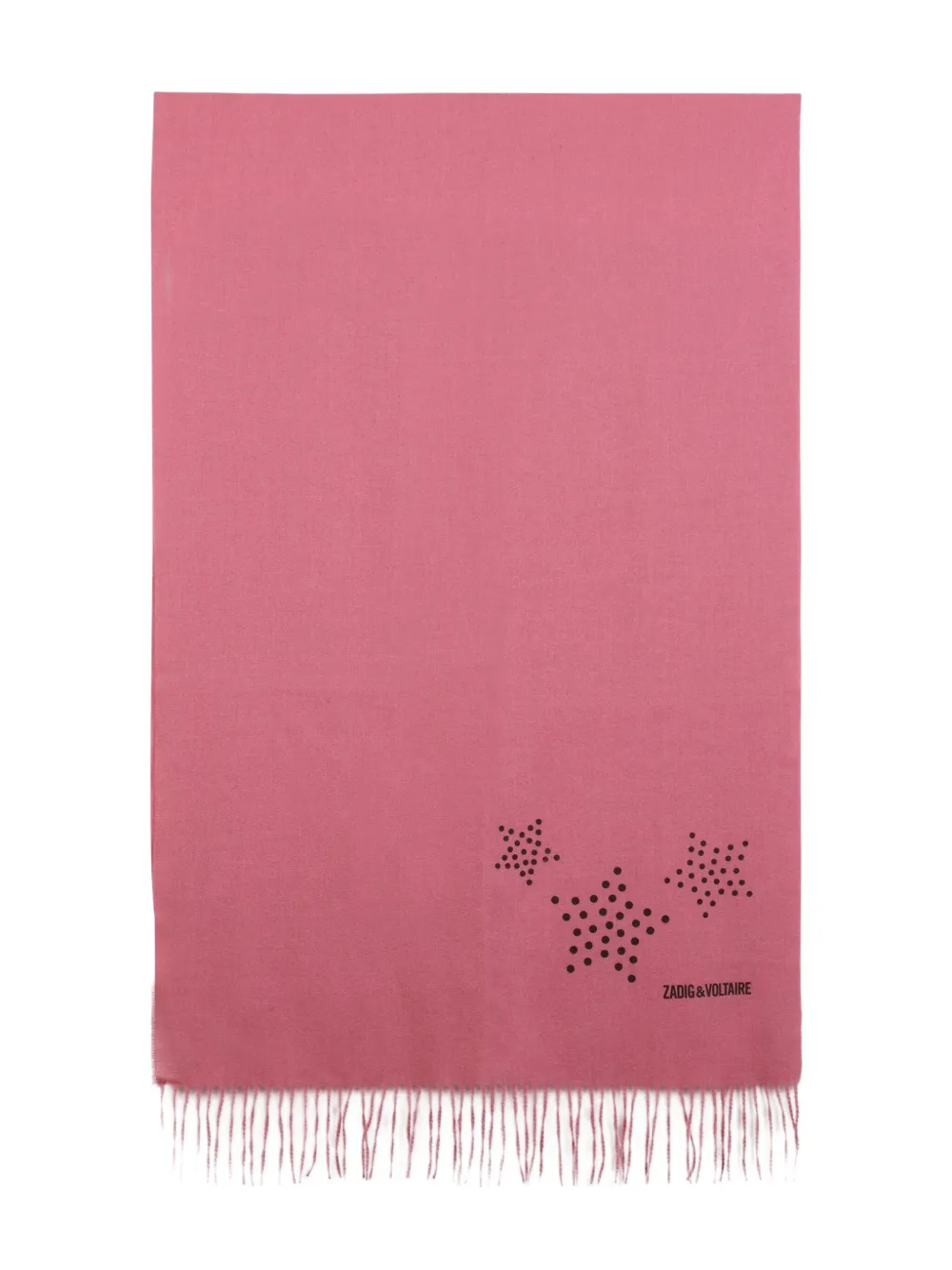 

Шарф с бахромой Zadig & Voltaire Kids, розовый