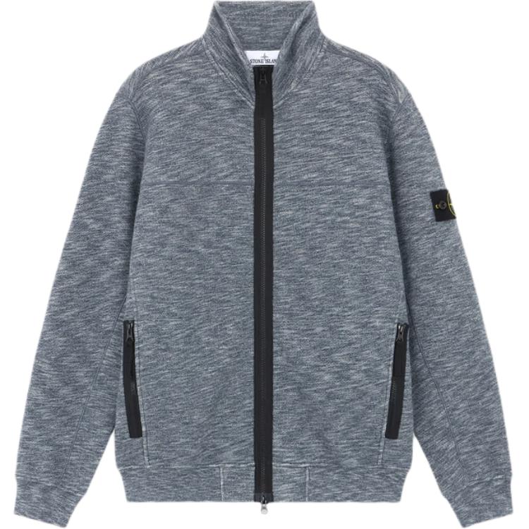 

Толстовка из джерси и флиса STONE ISLAND, Lead Gray