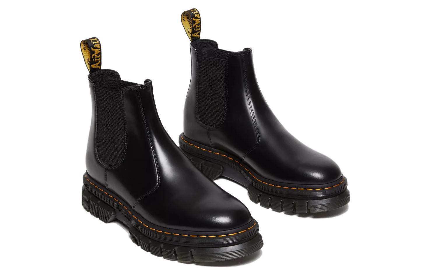 Мужские ботинки челси Dr. Martens Rikard из гладкой кожи на толстой подошве, черный — фото 4