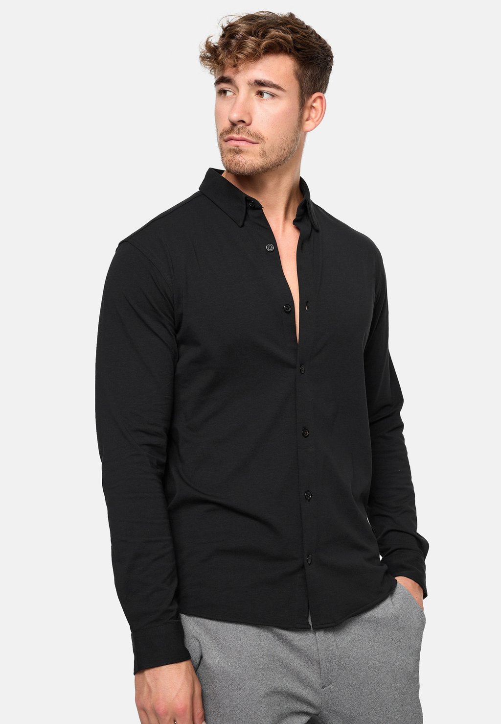 

Рубашка LANGARM THEO INDICODE JEANS, черный