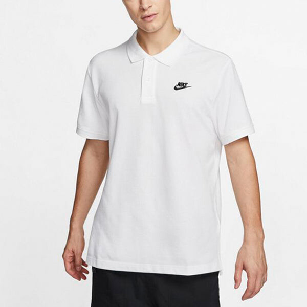 Футболка casual sports lapel short sleeve polo shirt white Nike, белый — фото 3