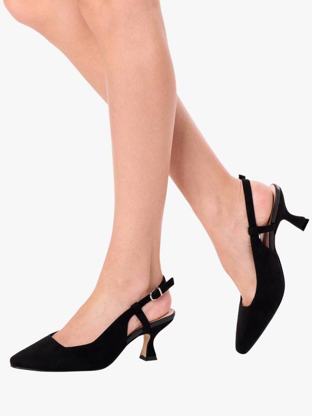 Fervora Wide Fit туфли-лодочки на каблуке с открытой пяткой Paradox London, Black — фото 3