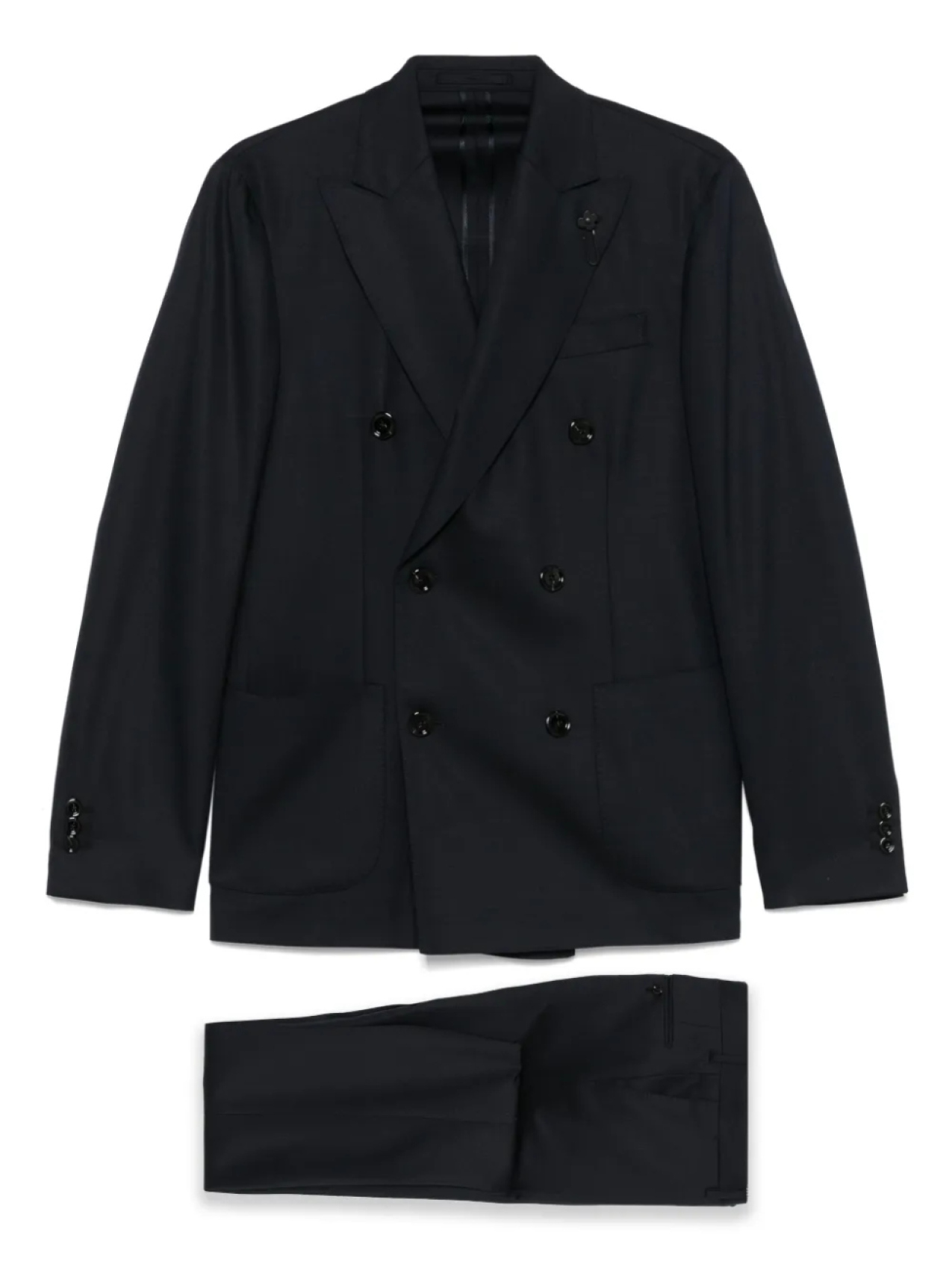 

Костюм с двубортным пиджаком Lardini, синий