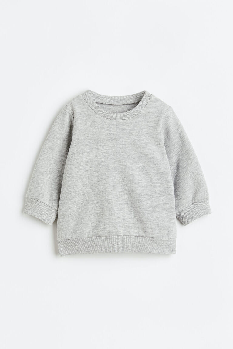 

Хлопковая толстовка H&M, серый