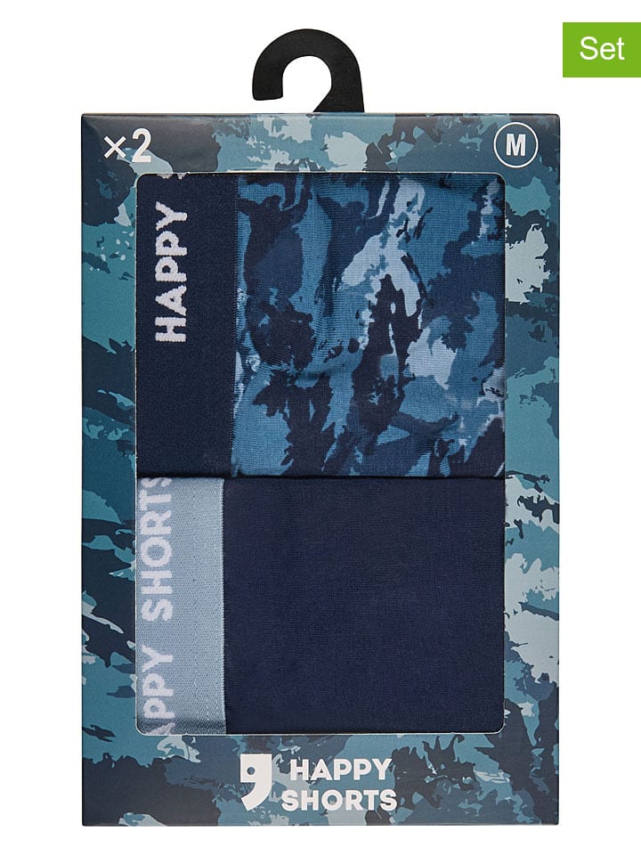 

Happy Shorts Комплект из 2 штук: боксерские трусы темно-синего цвета