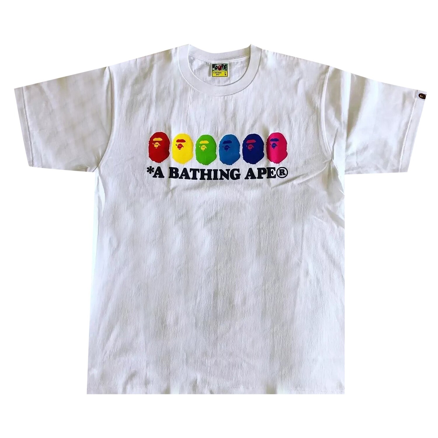 

Футболка Bape Color Ape Heads, белая
