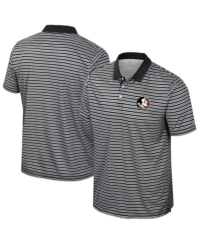 

Мужская полосатая поло Florida State Seminoles черного цвета Colosseum