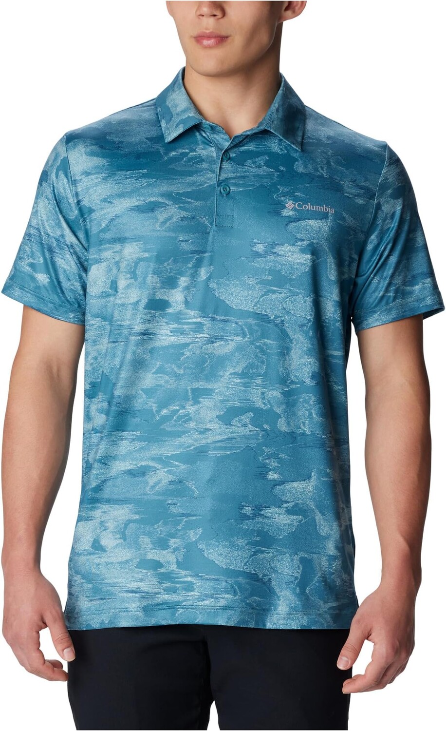 

Поло Columbia Tech Trail Novelty Polo, цвет Cloudburst Beachwood