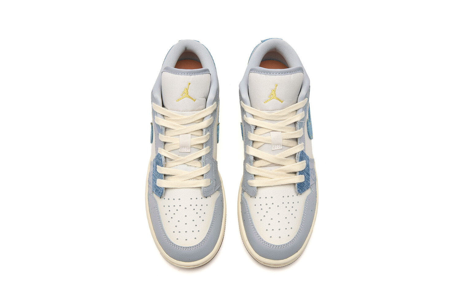 Кроссовки Air Jordan 1 Vintage Basketball Shoes Women's Low-top Blue, белый — фото 4
