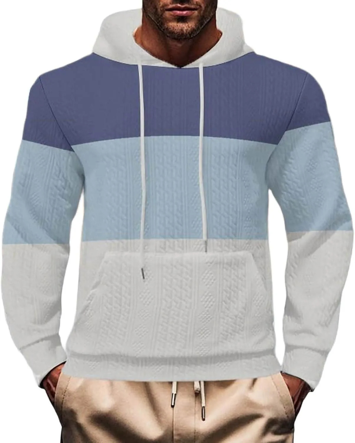 

Мужской свитшот с цветными блоками, длинный рукав, оверсайз