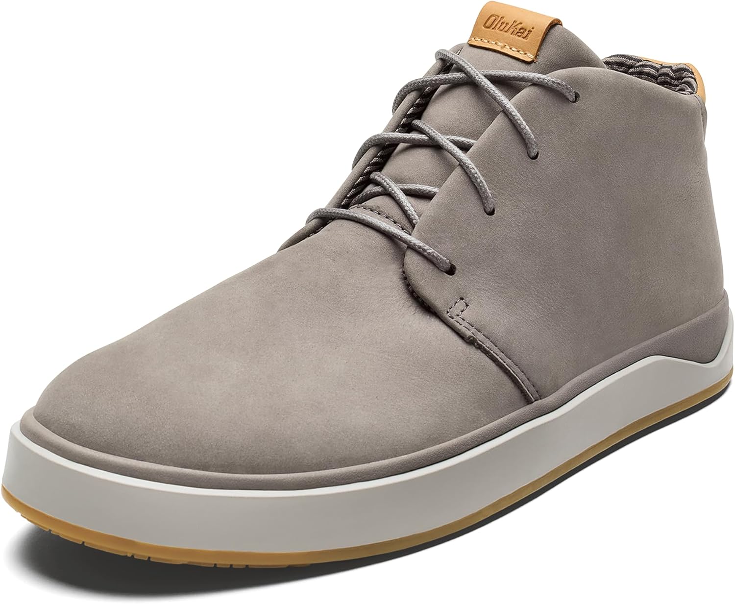 

Мужские ботинки OLUKAI Papaku 'Ili, прочная водонепроницаемая кожа, уютная стеганая подкладка, амортизация на весь день, комфортные резиновые подошвы с хорошим сцеплением на мокрой поверхности, Graphite/Graphite