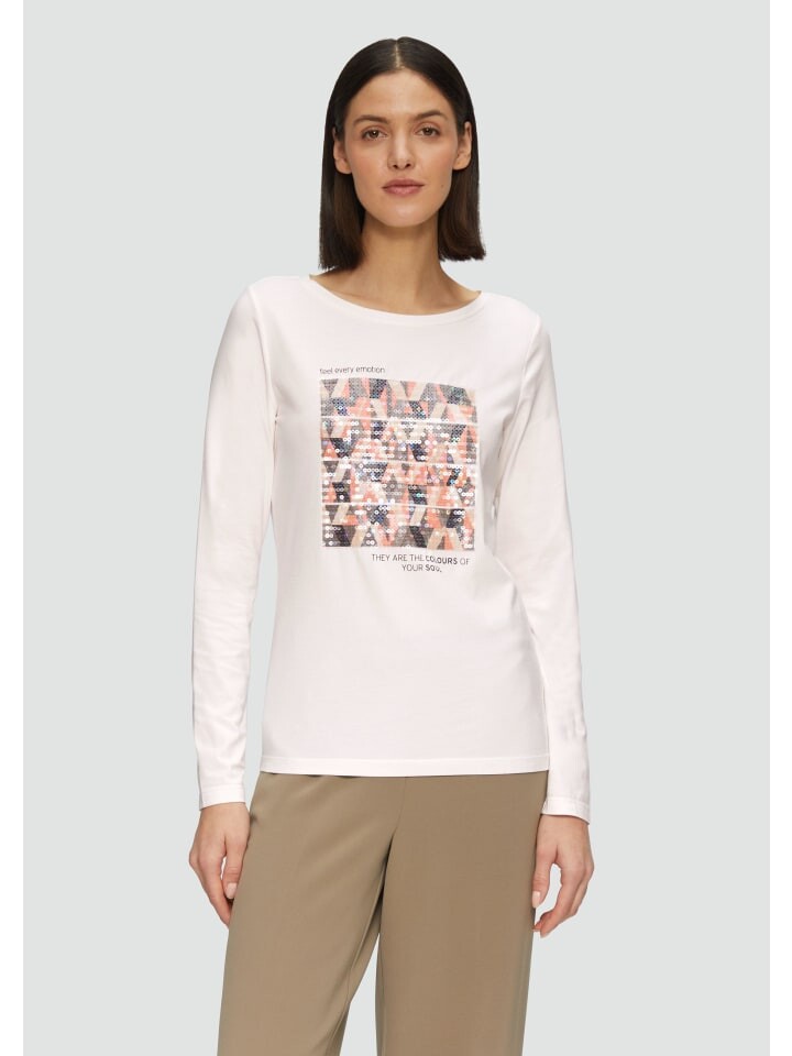

Футболка s.Oliver T-Shirt langarm, кремовый