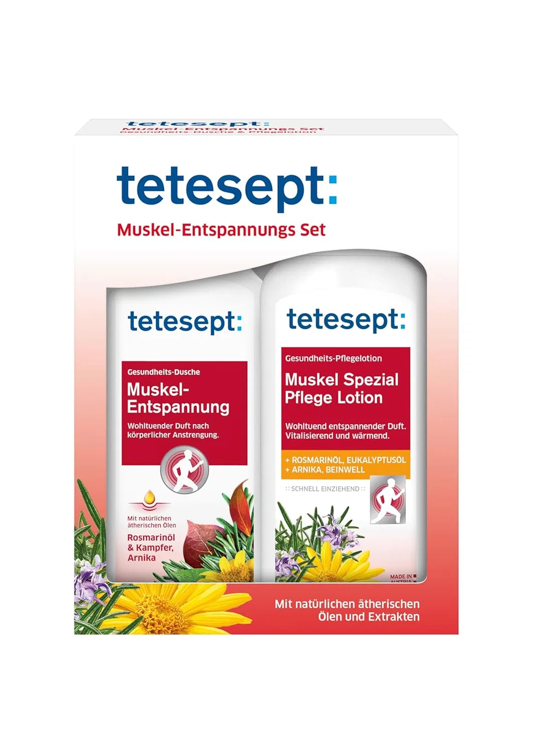 Набор tetesept для расслабления мышц: гель для душа и лосьон, 500 мл Tetesept