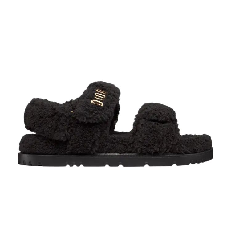Сандалии Dior Wmns Dioract Sandal Black Shearling, черный