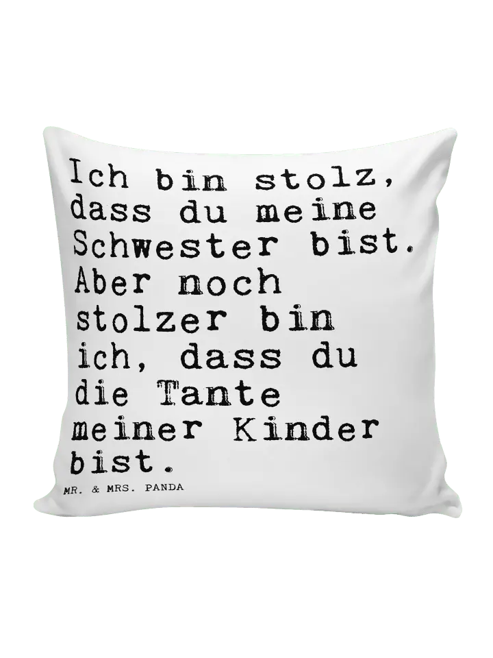 

Подушка Mr & Mrs Panda 40x40 Ich bin stolz dass, белый