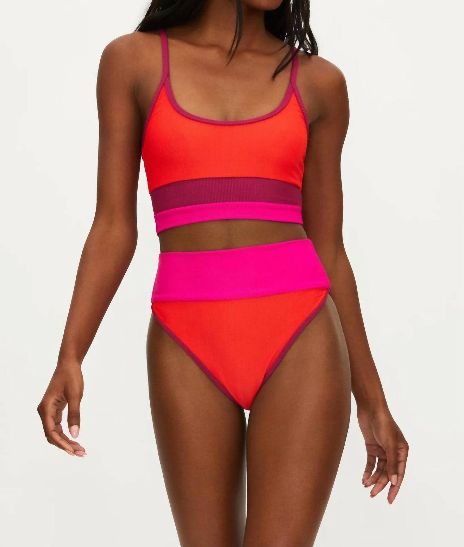 

Женский купальник Beach Riot, цвет be mine colorblock