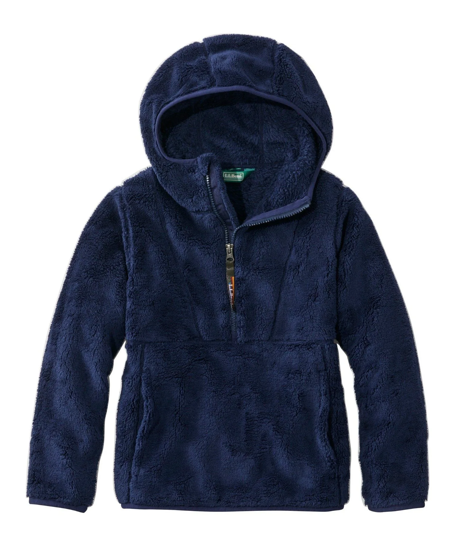 Детский пуловер с капюшоном из флиса с высоким ворсом LL Bean L.L.Bean, Bright Navy — фото 3