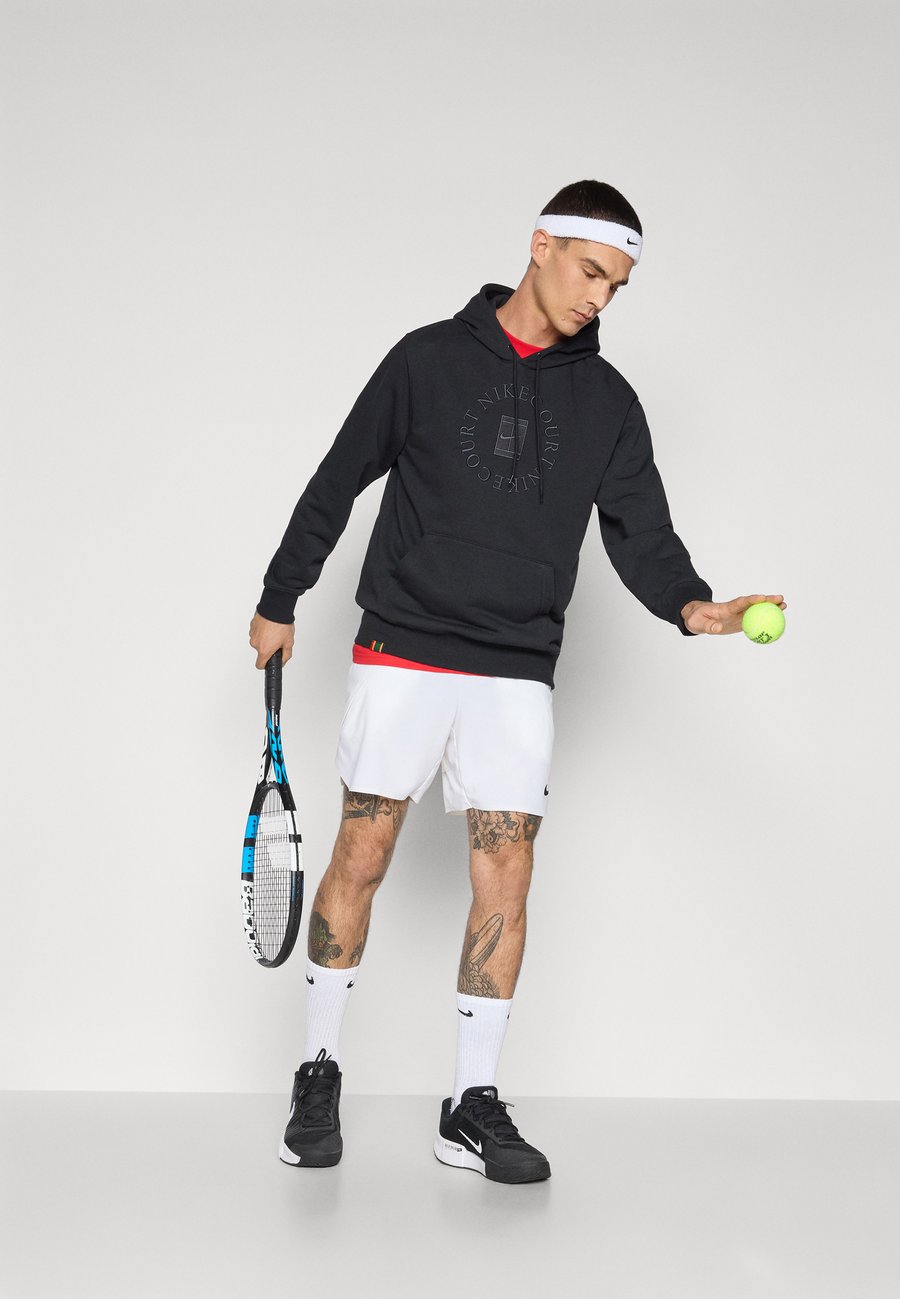 Худи Nike Performance NIKECOURT HERITAGE HOODIE, Black/Anthracite/Black — фото 2