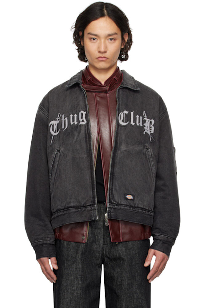 

Черная джинсовая куртка Dickies Edition TC Eisenhower Thug Club