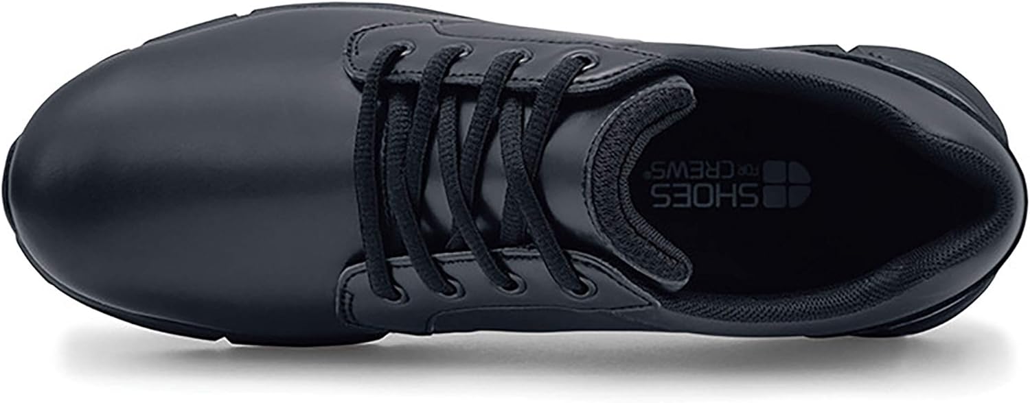Мужские противоскользящие кроссовки Shoes for Crews - удобные кожаные туфли для мужчин для сферы гостеприимства, здравоохранения, розничной торговли и кафе - модель Saloon II, черный — фото 3