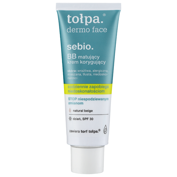 

Матирующий корректирующий крем для лица с spf30, 40 мл Tołpa Dermo face sebio bb