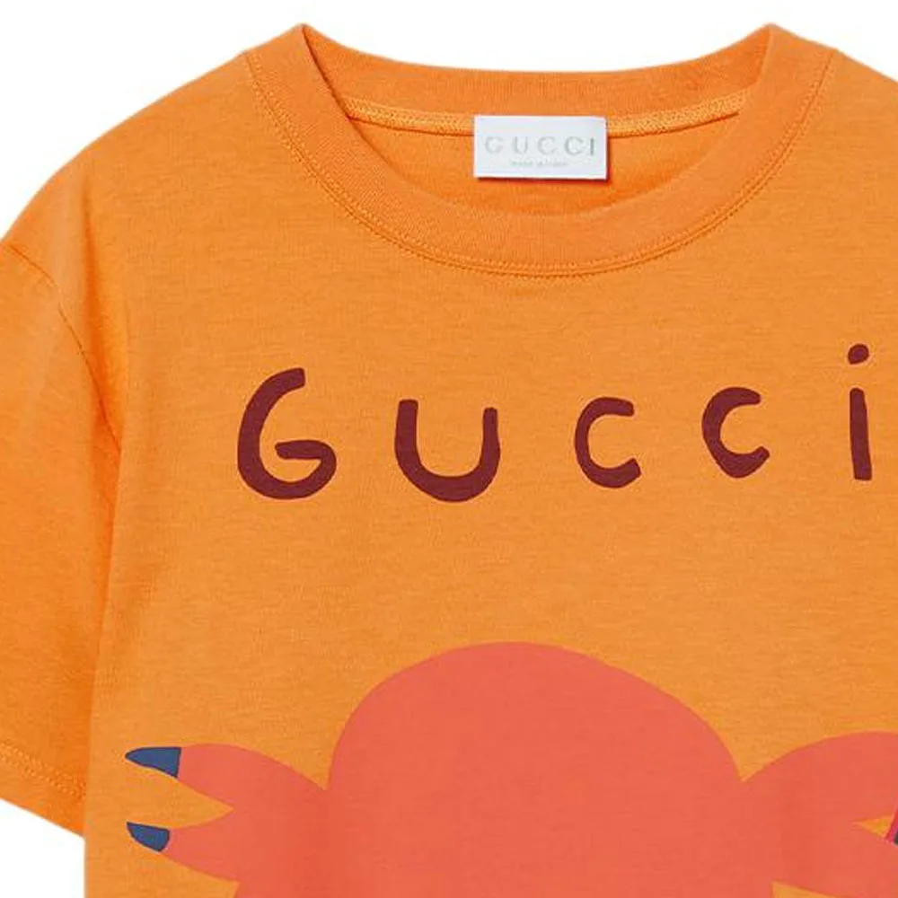 Футболка для детей с круглым вырезом GUCCI, желтый — фото 4