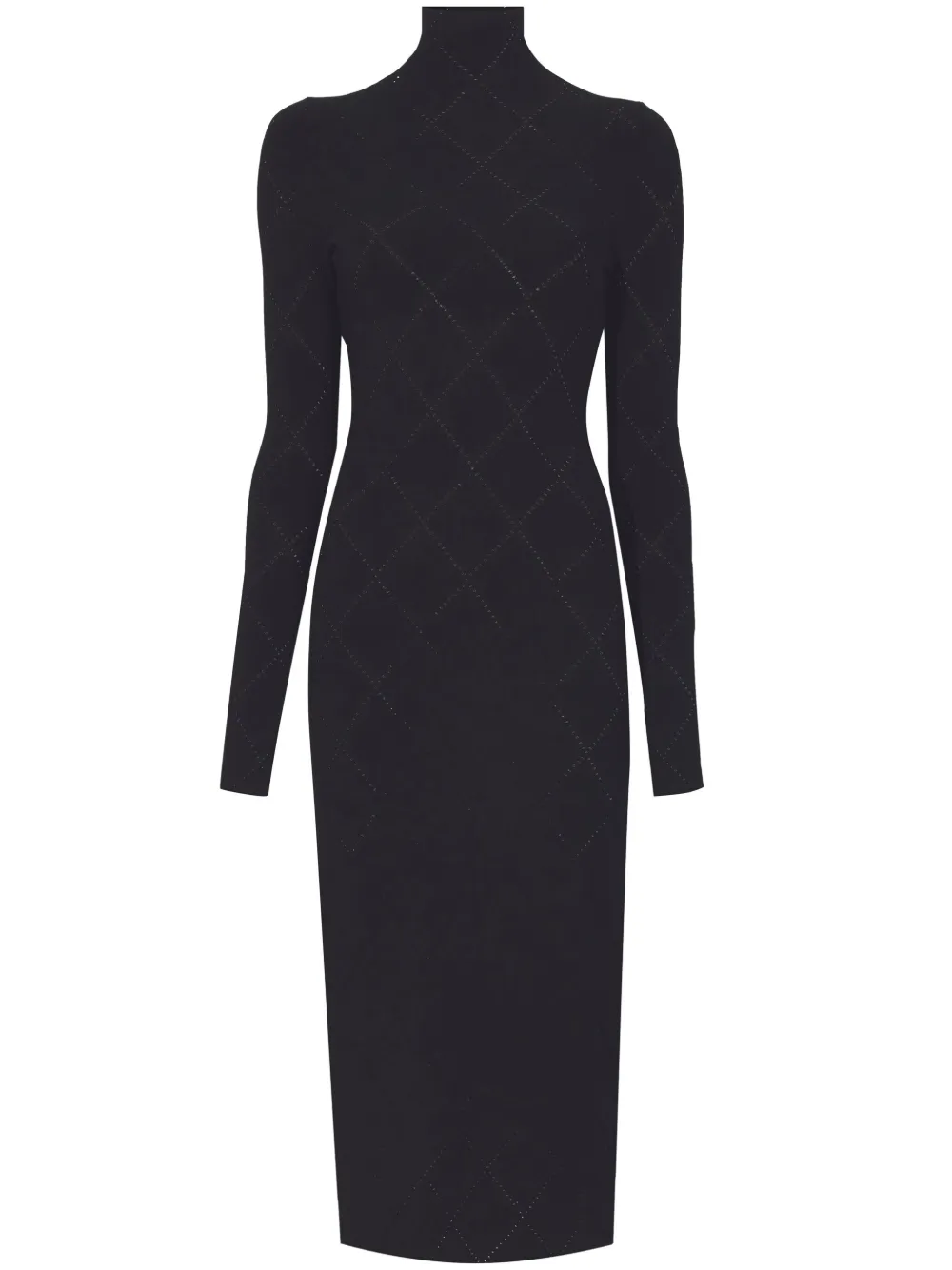 

Платье миди с высоким воротником Proenza Schouler White Label, черный