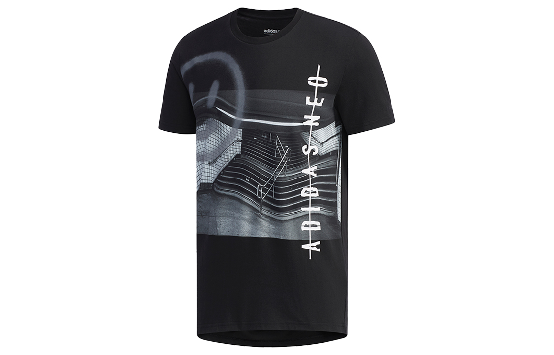 

Adidas Neo Футболка мужская черная, Черный, Adidas Neo Футболка мужская черная