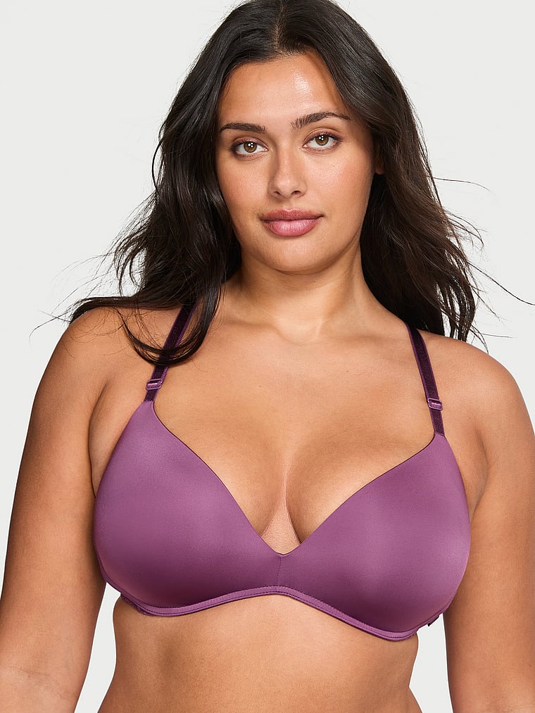 

Соблазнительный гладкий бюстгальтер Lacie Wireless Push Up Victoria'S Secret, lace trim mauve mist