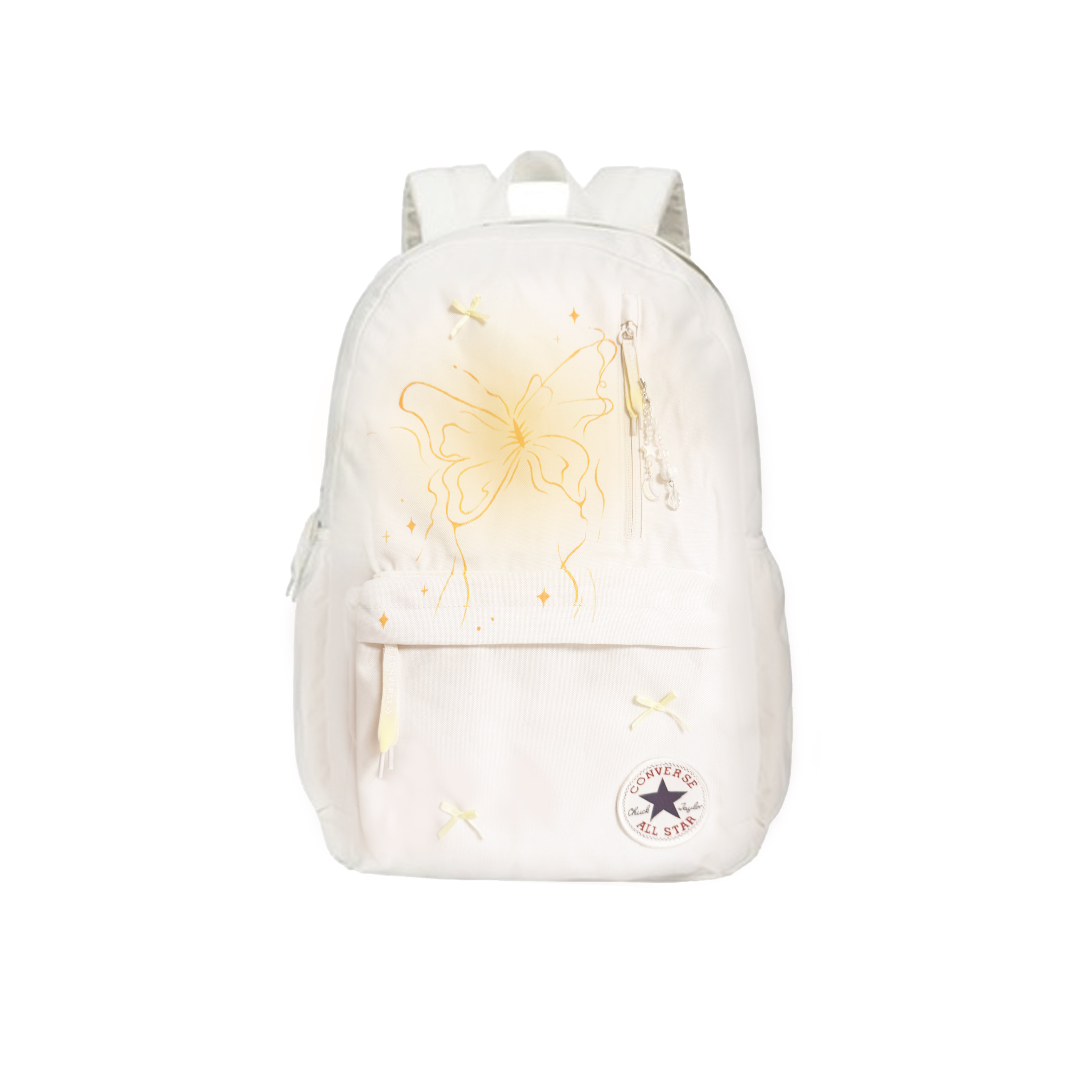 

Converse Полиэстеровый рюкзак среднего размера женский бело-розовый, Mango Yellow Glowworm