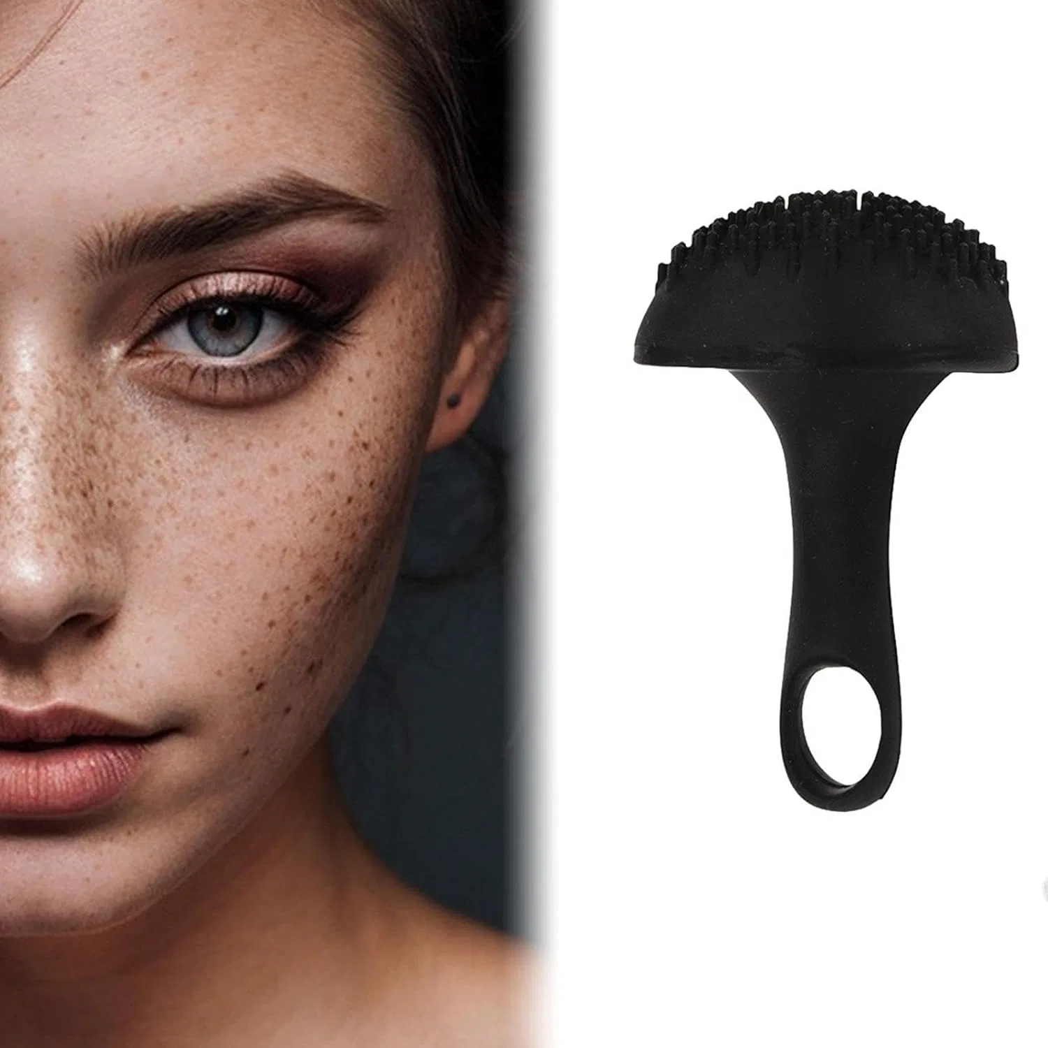 Трафарет для веснушек Silicone Material Generic, 6x4 см, черный — фото 3