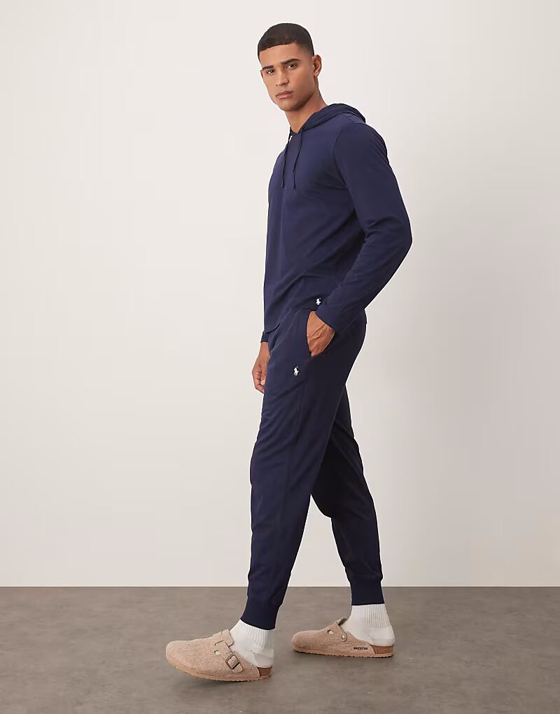 Спортивные брюки с логотипом и манжетами, темно-синего цвета Polo Ralph Lauren — фото 3