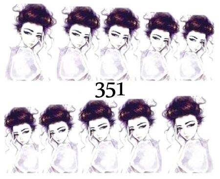 

Водные наклейки для ногтей - №351, inna