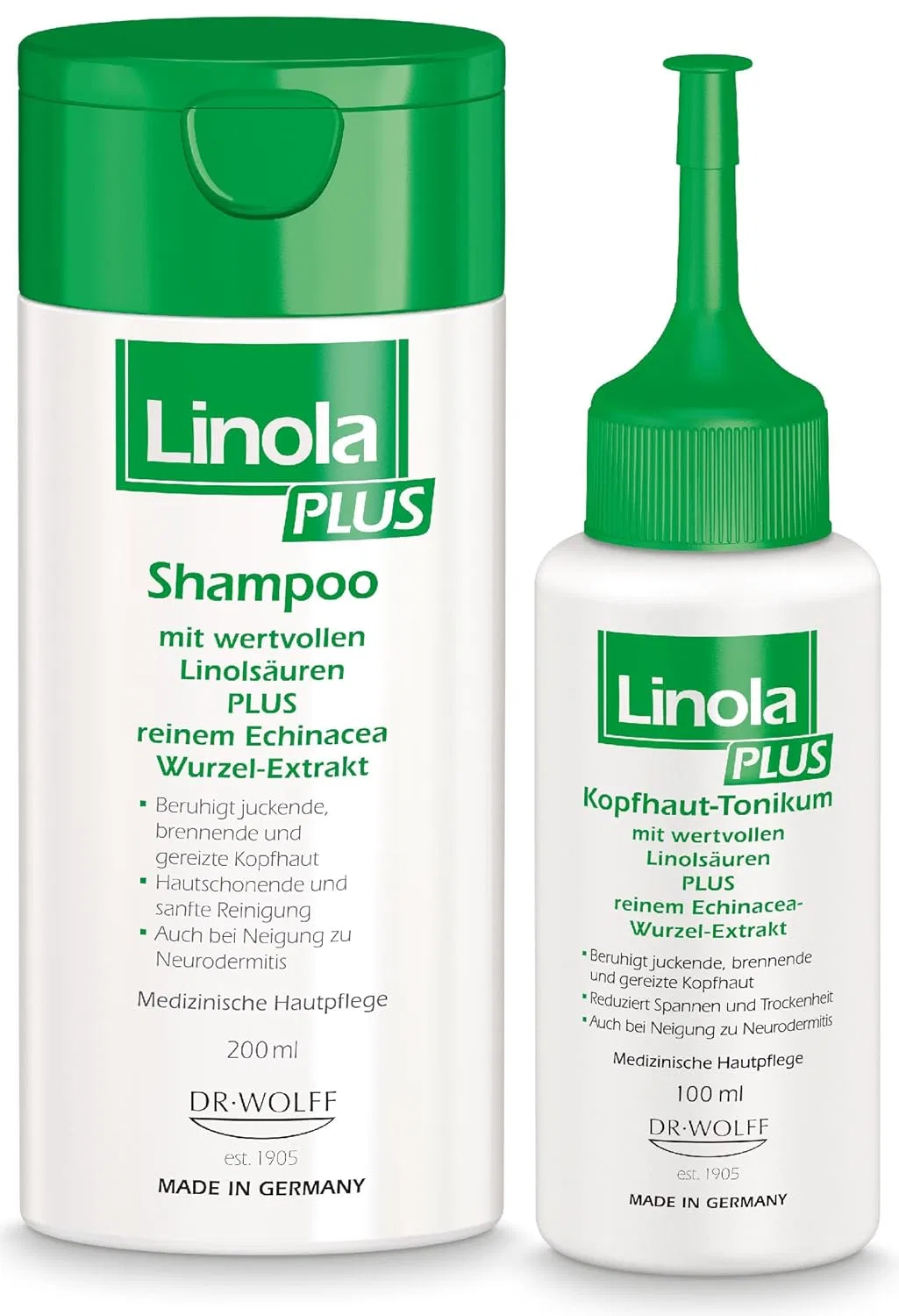 Набор для ухода за кожей головы Linola Plus: шампунь 200 мл и тоник 100 мл Linola