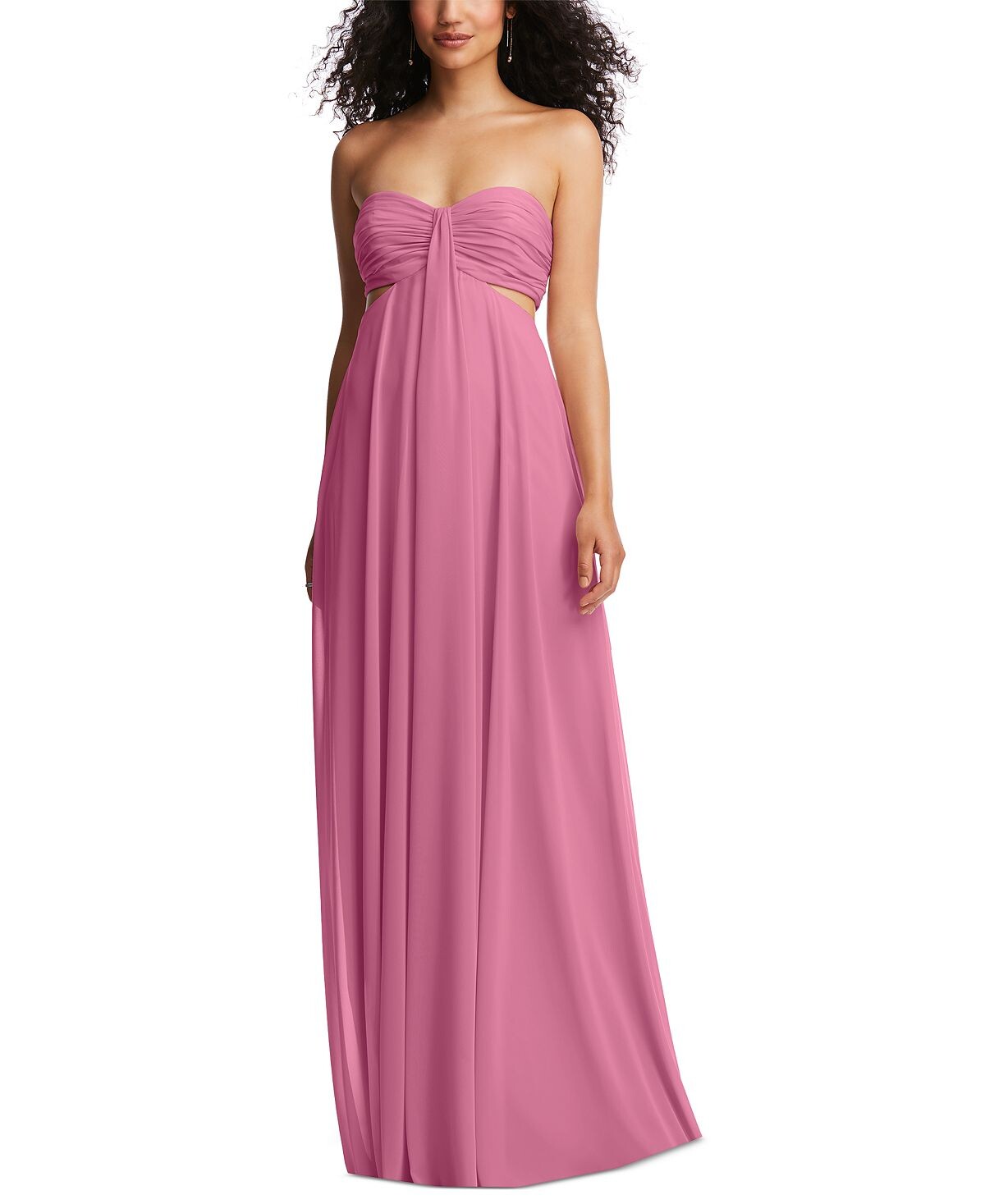 

Женское платье без бретелек с вырезом на талии Dessy Collection