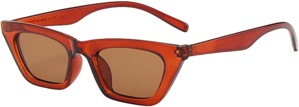 

Винтажные ретро солнцезащитные очки для женщин, модные солнцезащитные очки в форме «кошачий глаз» с защитой UV400 для путешествий на открытом воздухе, для девочек, чайный цвет MTZJH, One Color