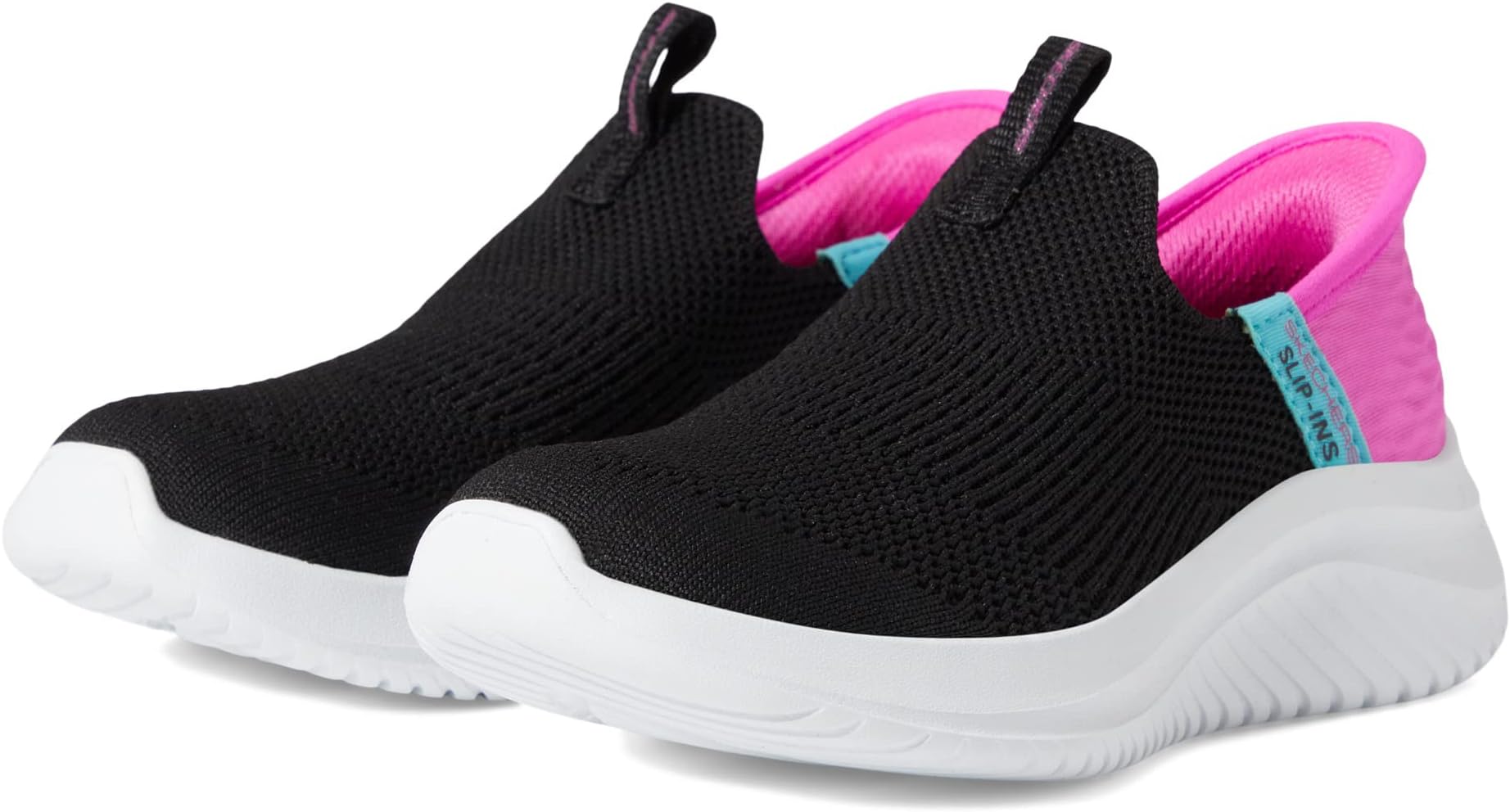 

Кроссовки Slip-Ins - Ultra Flex 3.0 - Fresh Time SKECHERS KIDS, цвет Black/Pink