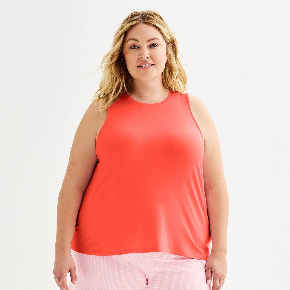 

Хлопковая майка для сна из модала Sonoma Goods For Life больших размеров, цвет Real Coral