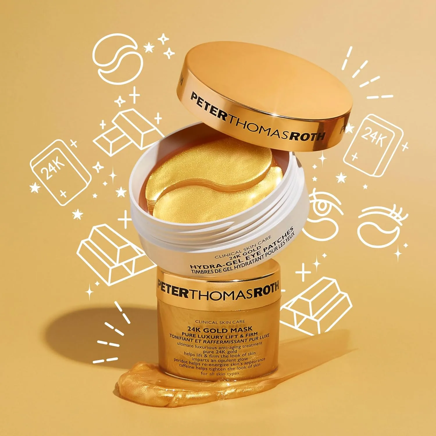 Набор для сияния 24-каратным золотом от Peter Thomas Roth | 2 предмета, Gold — фото 4