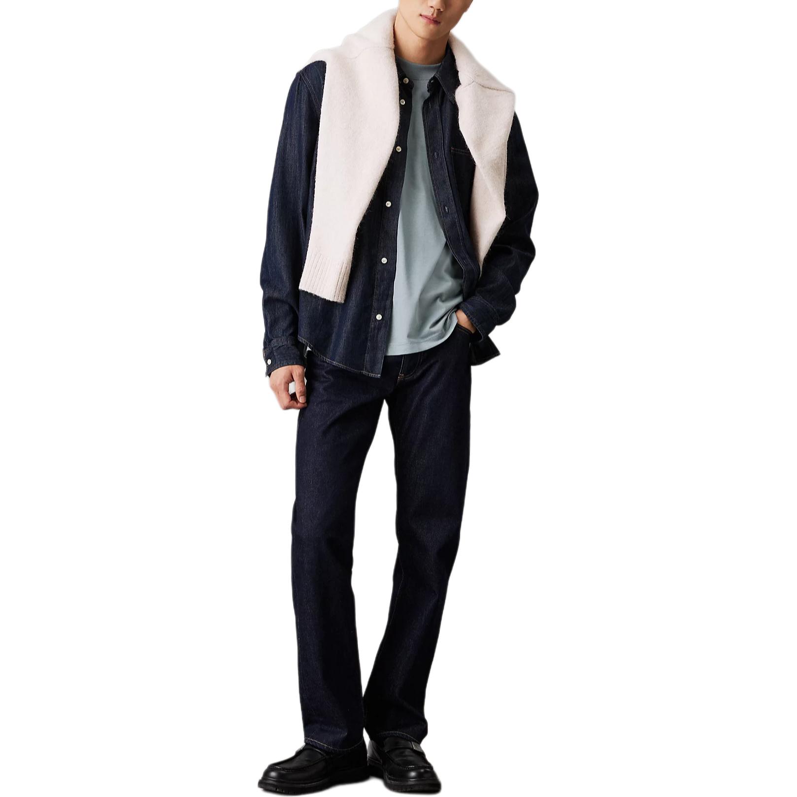 

Calvin Klein Рубашка Europe Version мужская темно-синяя