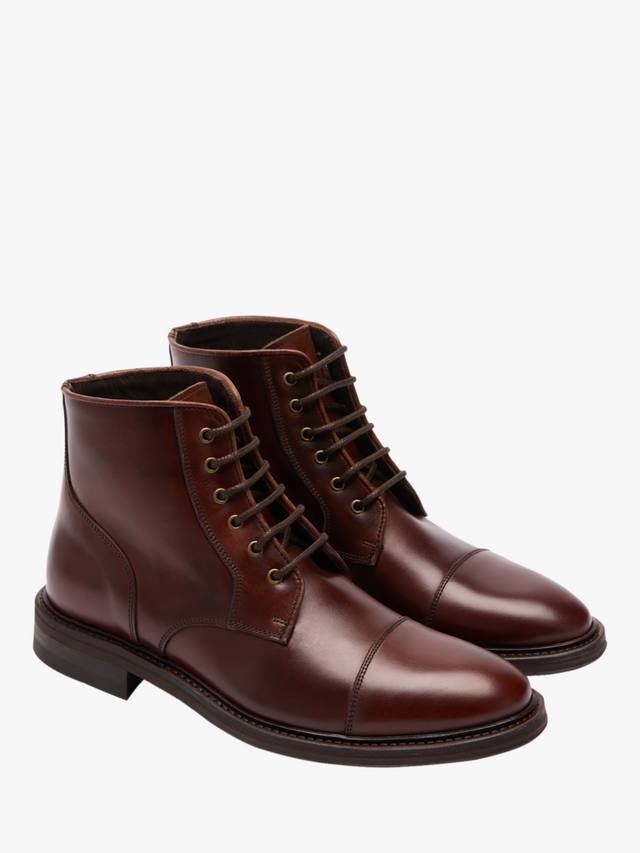 

Поробелло вощеные кожаные ботинки на шнуровке с мыском Russell & Bromley, Brown