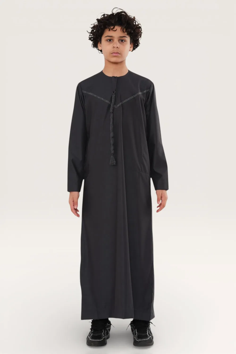 Детская джеллаба Moroccan thobe Infinity Leather, антрацитовый — фото 2