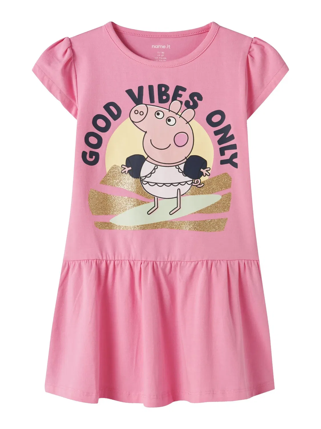 Платье с принтом Peppa Wutz Name it, pink drink