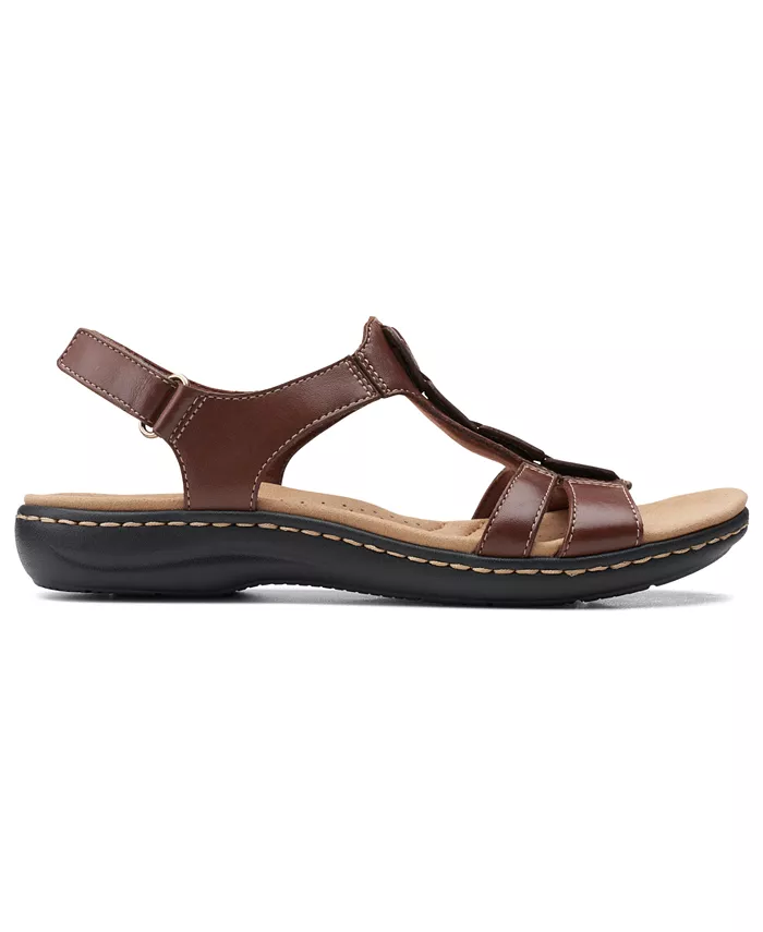 Лодочки Laurieann Kay с Т-образным ремешком и открытой пяткой Clarks, коричневый/бежевый — фото 2