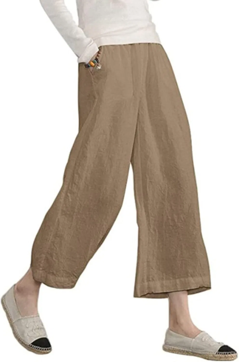 Брюки Casual, Linen, Хаки