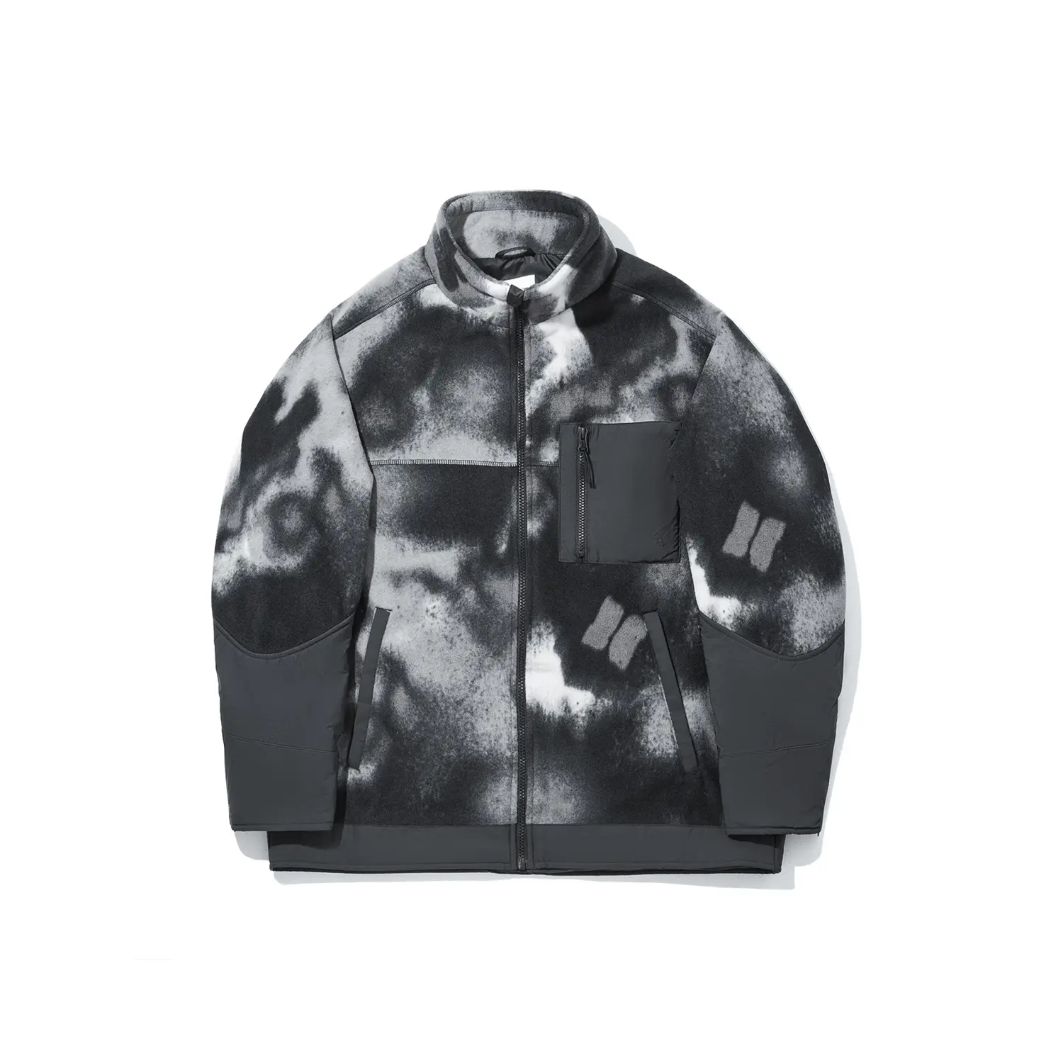 

Мужская бархатная куртка Li Ning с принтом по всей поверхности, воротником-стойкой средней высоты., all over print