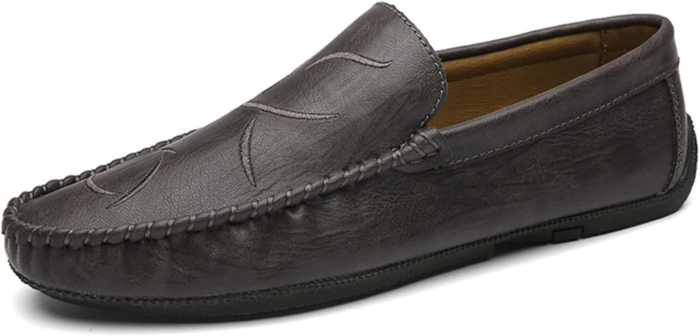 

Мужские стильные слипоны-лоаферы, разнообразные текстуры и узоры, удобная повседневная обувь для ежедневной носки и отдыха Khwfjas, коричневый