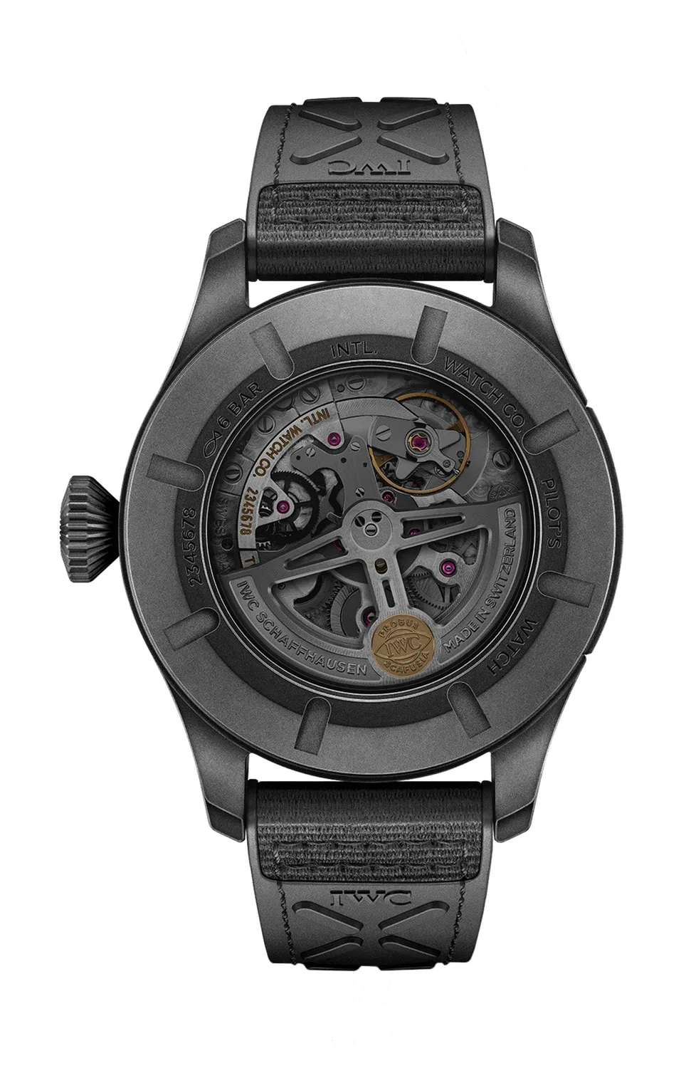 Пилотские часы Timezoner Top Gun Ceratanium - IW395505 IWC SCHAFFHAUSEN, черный — фото 2
