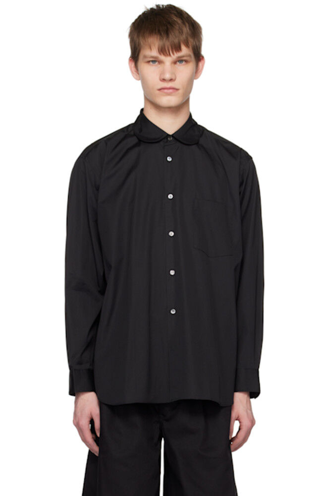 

Черная рубашка с воротником Питер Пэн Comme des Garçons Shirt