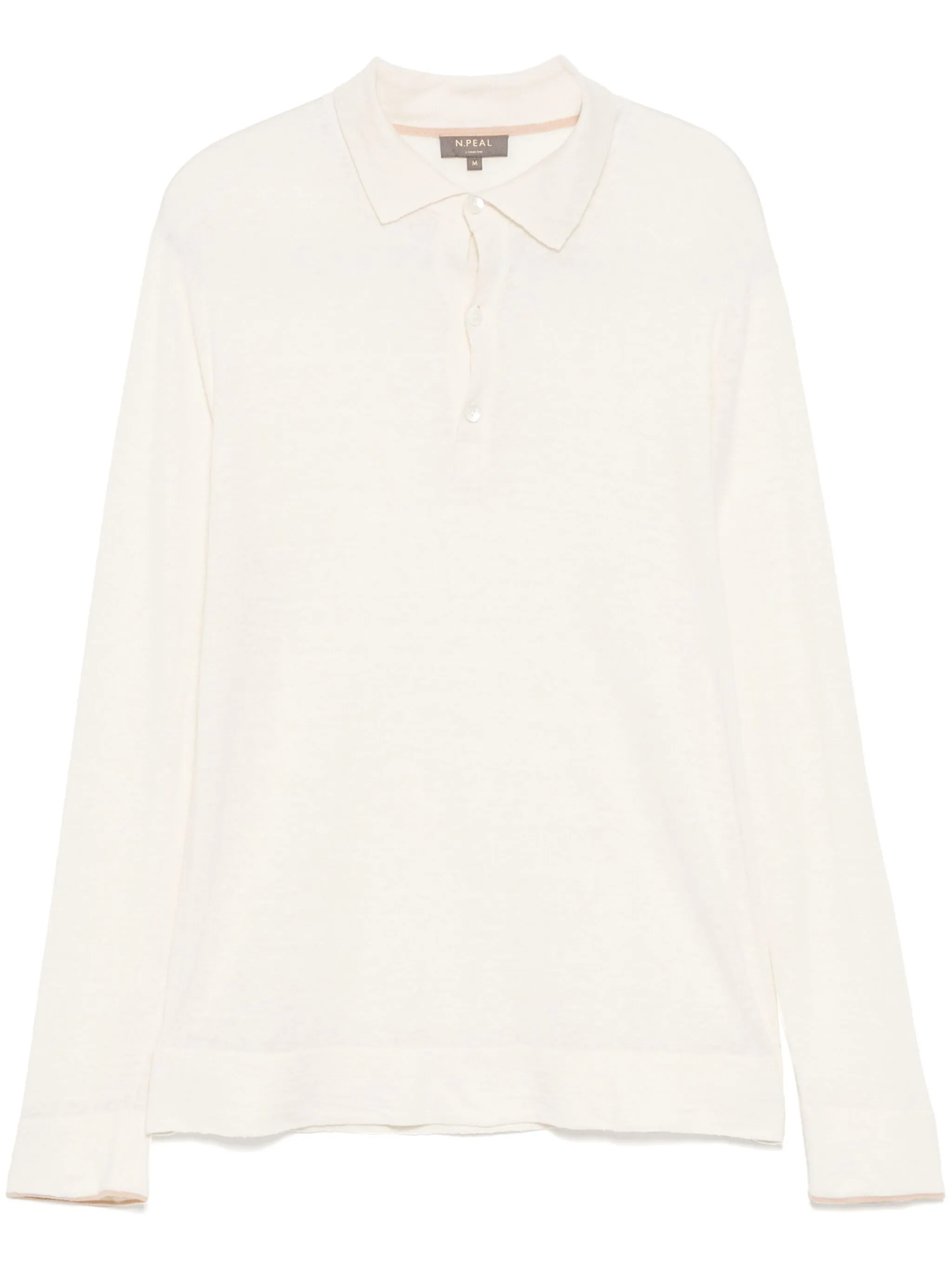 

Рубашка поло с длинными рукавами N.Peal, нейтральный